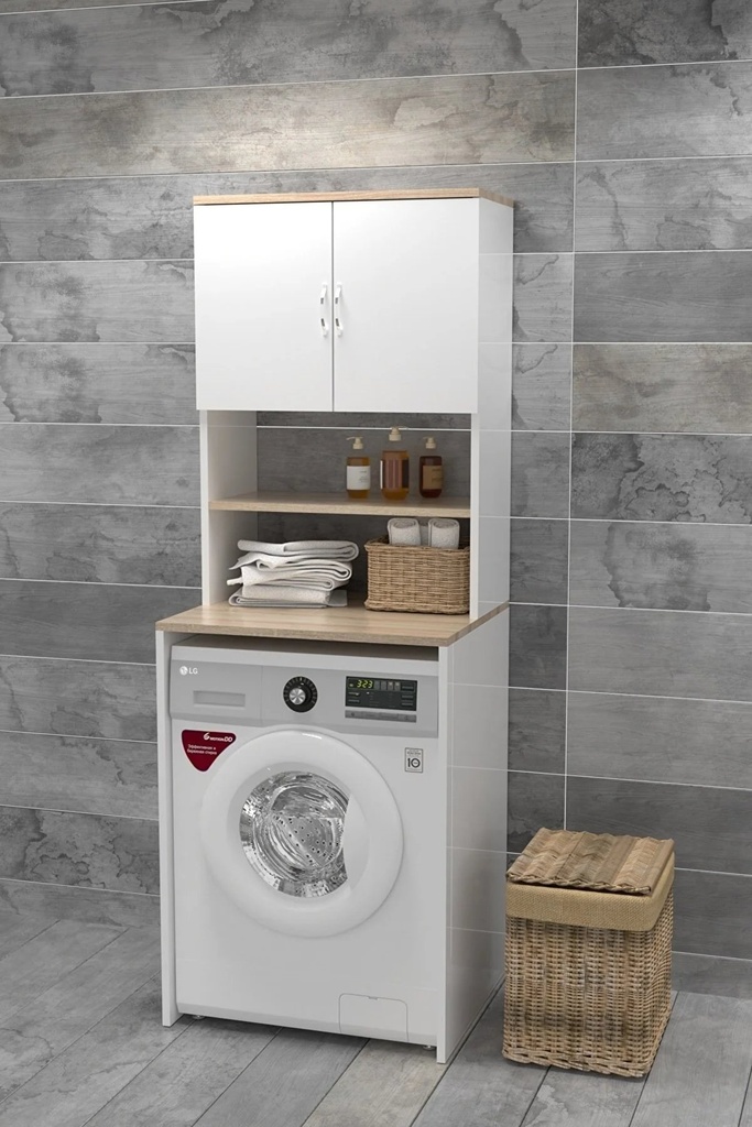 [LHS-10384] Kệ máy giặt có tủ gỗ LHS-10384