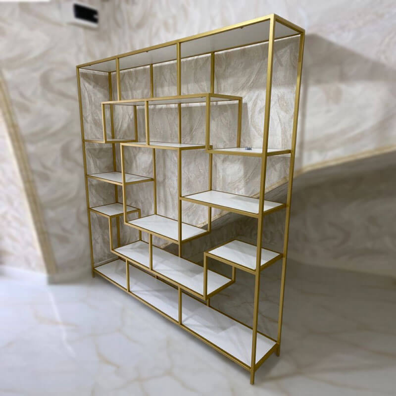 Kệ trang trí khung chân sắt mặt gỗ LHS-9324