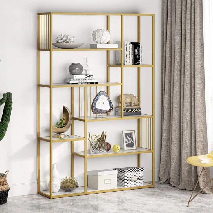 Kệ trang trí khung chân sắt mặt gỗ LHS-9238