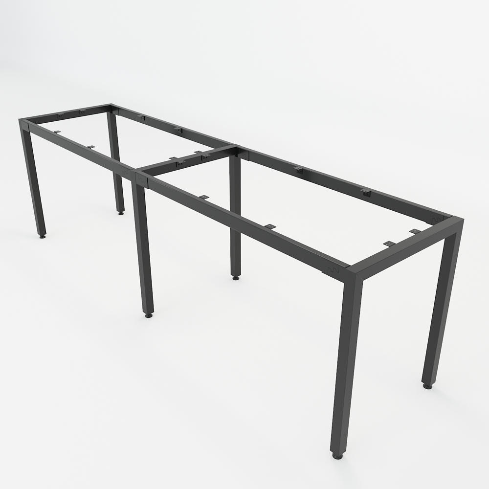 [LHS-9082] Chân sắt lắp ráp bàn cụm 2 nối tiếp 60x240cm hệ U.Koncept LHS-9082 Chỉ Khung Chân Sắt