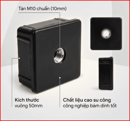 [LHS-9020] Nắp vuông 50 tán M10 LHS-9020