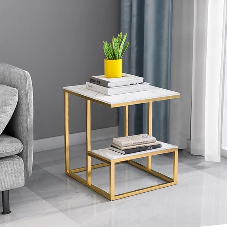 [LHS-8985] Bàn bên sofa chân sắt mặt đá LHS-8985