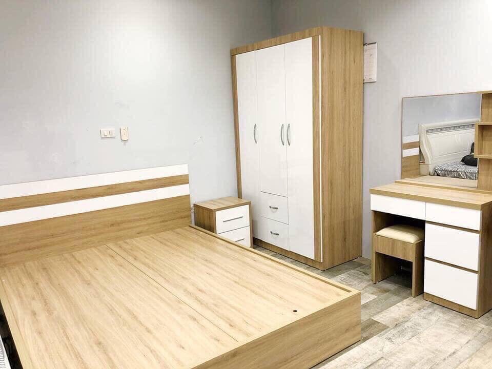 Combo phòng ngủ gỗ công nghiệp MDF chống ẩm phủ Melamine LHS-7878