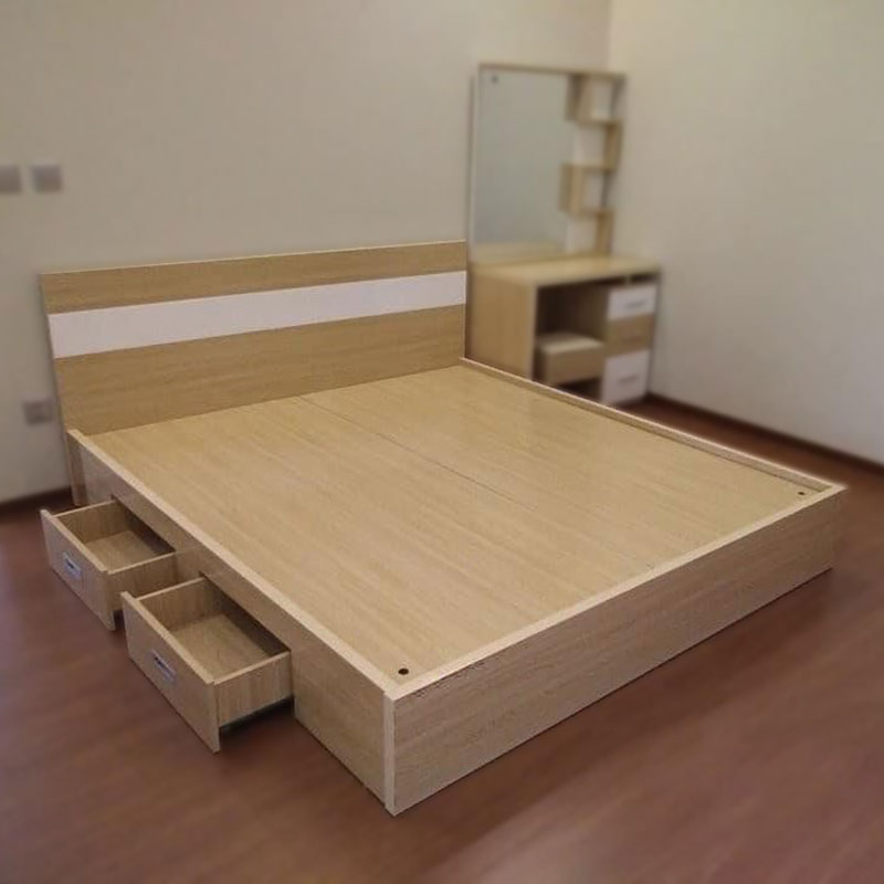 Giường gỗ công nghiệp MDF chống ẩm LHS-7299