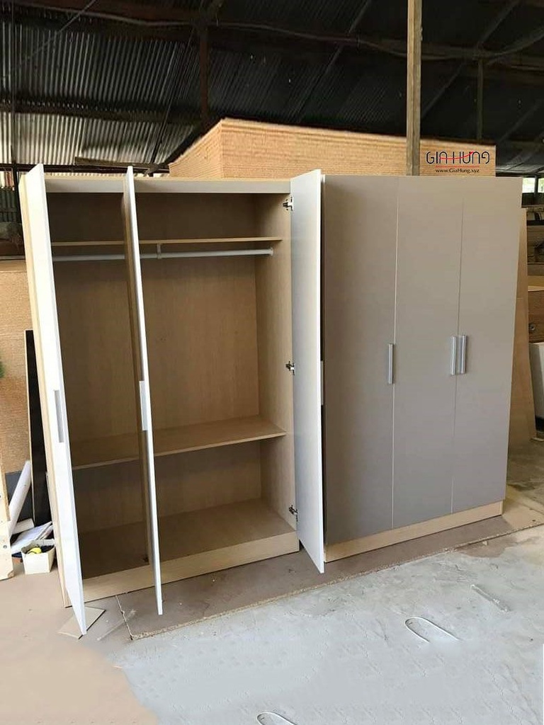 Tủ áo gỗ công nghiệp MDF chống ẩm 3 cánh LHS-6954