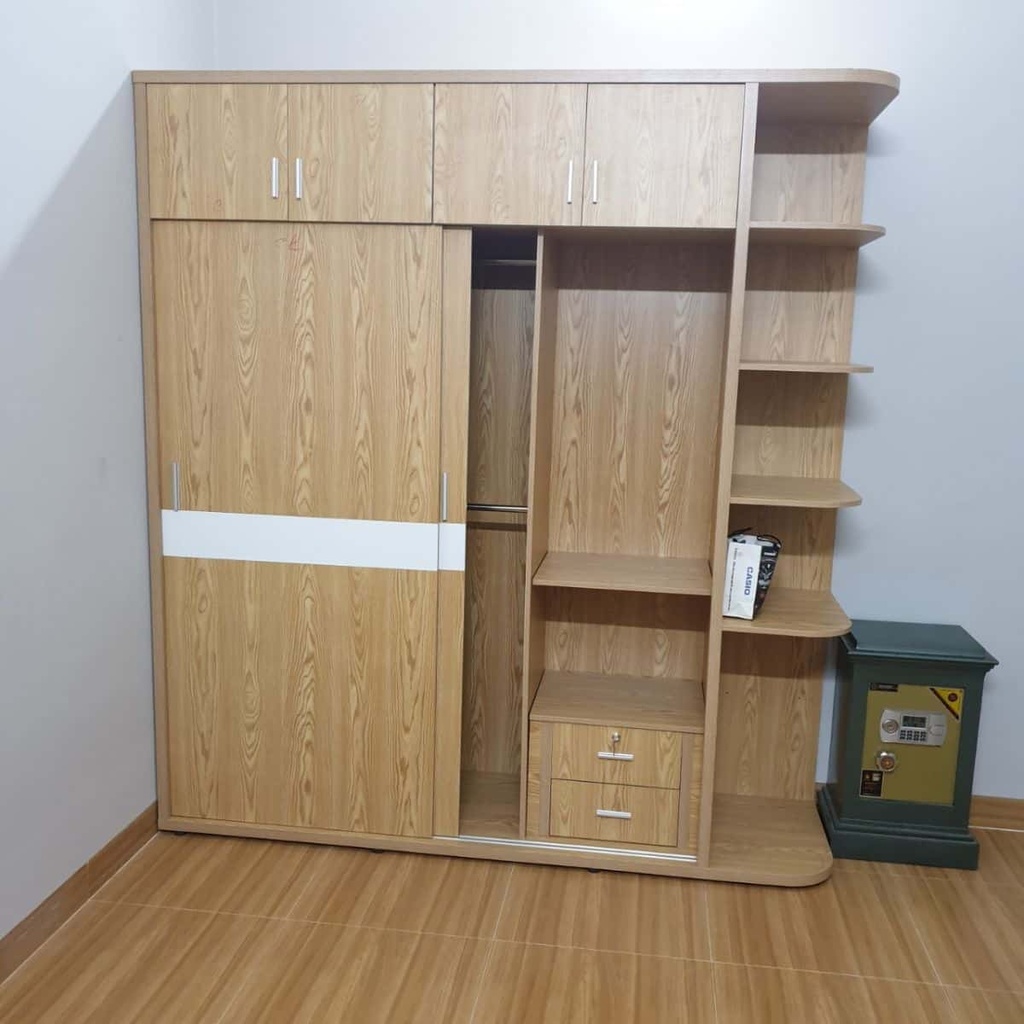 Tủ áo 2 cánh cửa lùa gỗ MDF chống ẩm LHS-6722
