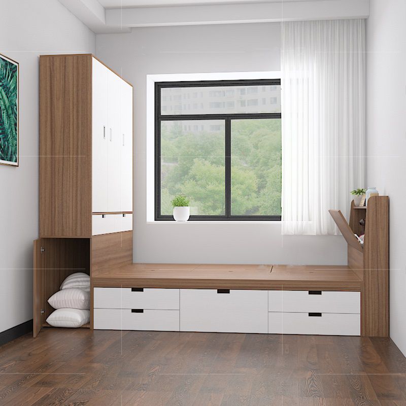 [LHS-6401] Hệ giường ngủ + tủ quần áo gỗ công nghiệp hiện đại LHS-6401