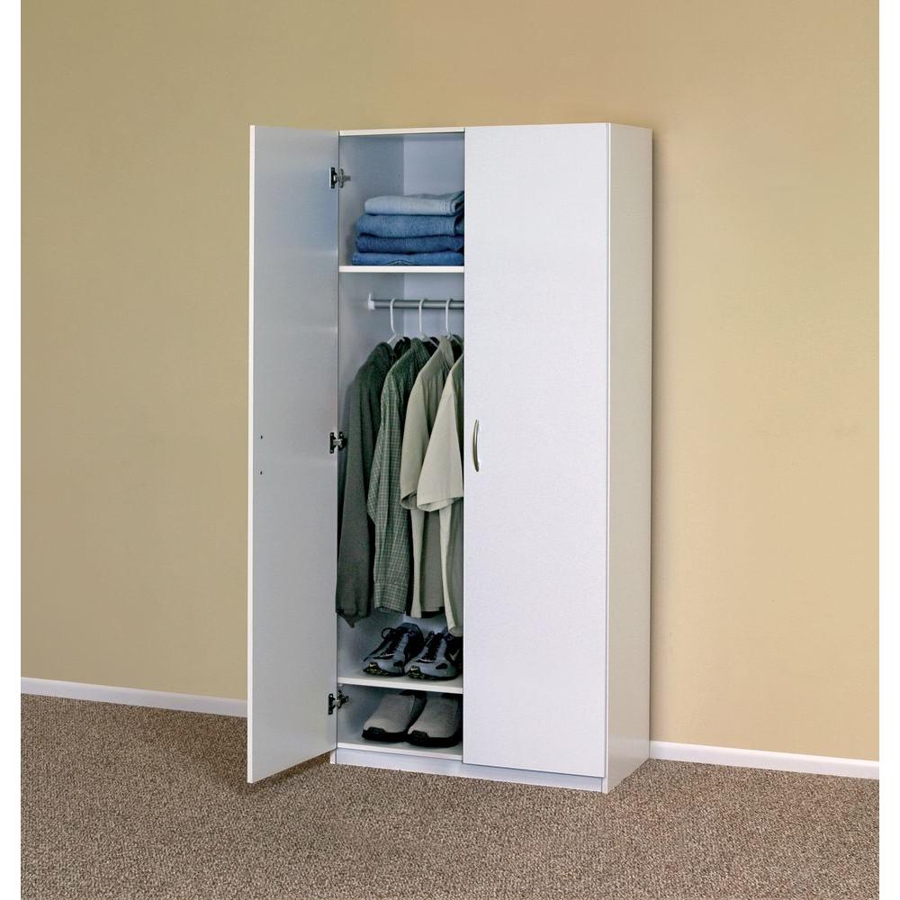 Tủ áo gỗ công nghiệp MDF màu trắng cổ điển LHS-4940