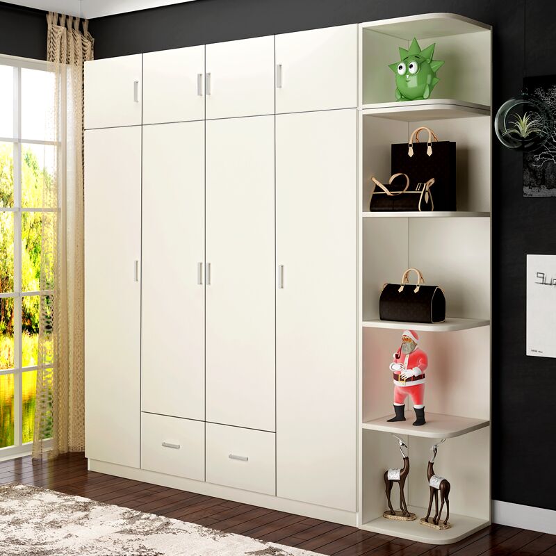 [LHS-4928] Tủ áo gỗ công nghiệp MDF màu trắng LHS-4928
