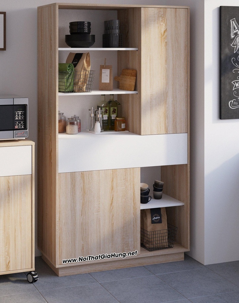 [LHS-4195] Tủ bếp gỗ công nghiệp MDF phủ Melamin LHS-4195