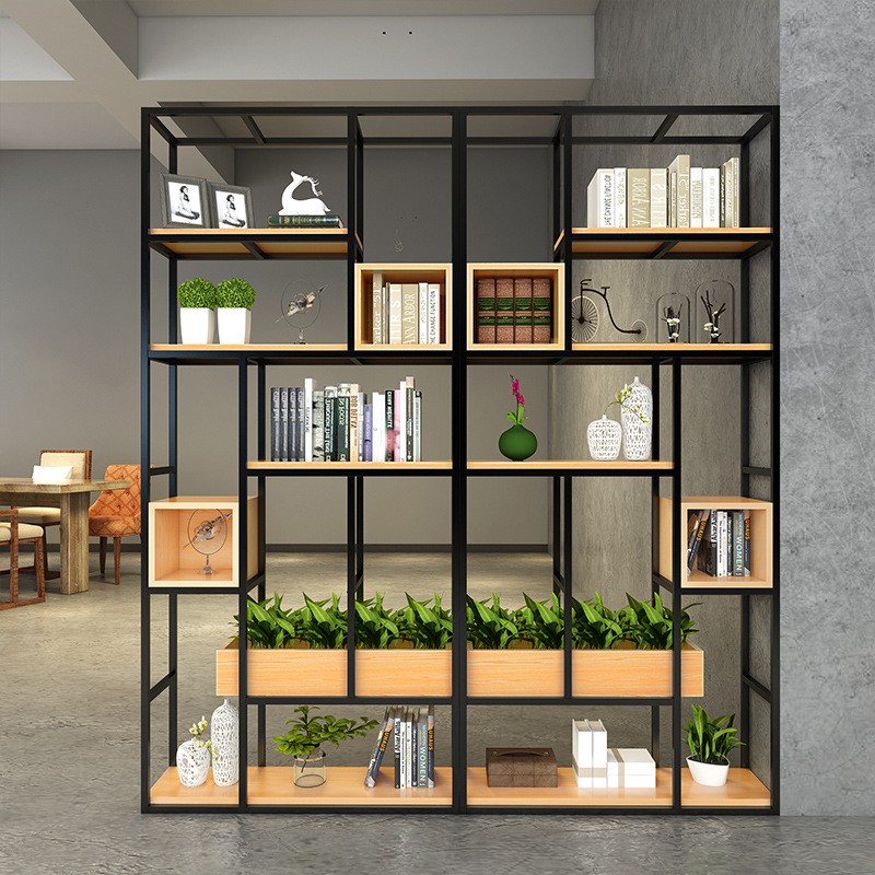 [LHS-3235] Kệ trang trí khung chân sắt hộp gỗ LHS-3235