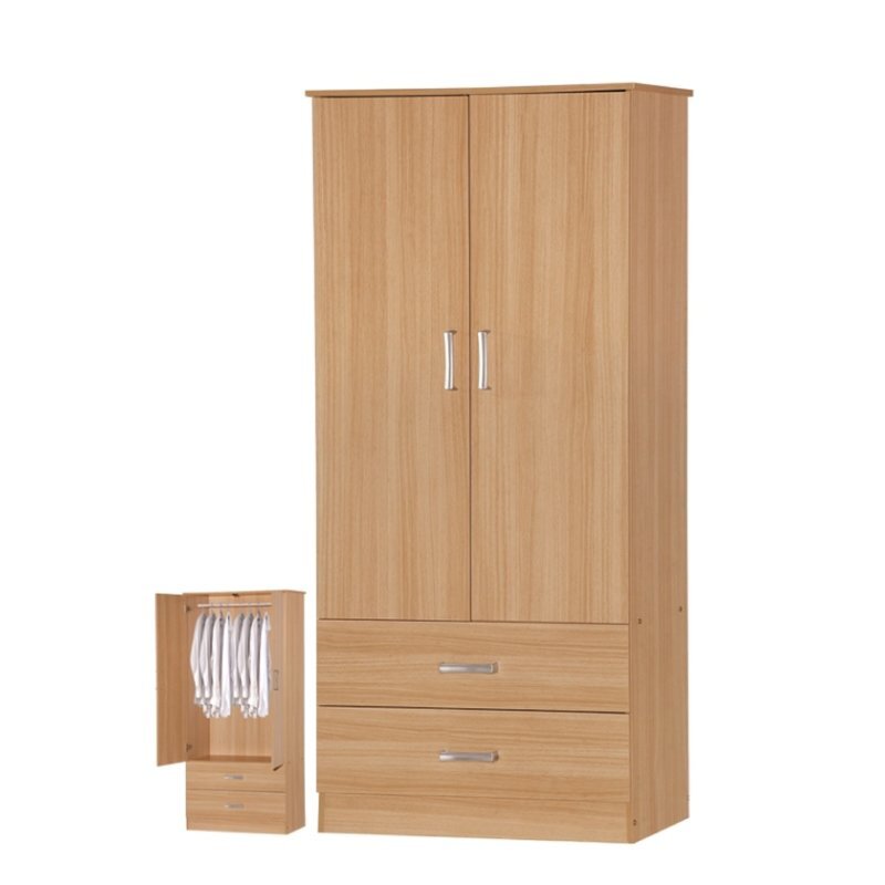 [LHS-3010] Tủ Quần Áo 2 Cánh Đẹp Hiện Đại Ván MDF phủ Melamin LHS-3010